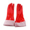 PVC Work Safety Glove Red 45cm Oil Chemical Resistant Dipped Durable Sanded