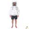 Beekeeping Bee Cotton Semi Ventilated Jacket With Hood Style Veil Protective Gear