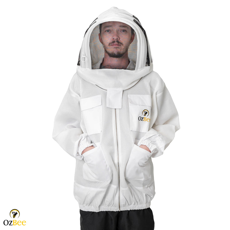 Beekeeping Bee Jacket 2 Layer Mesh Hoodie Light Weight Beekeeping Jacket for Beekeeper