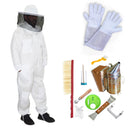 Beekeeping Starter Kit For Beekeepers With OZ Bee 2 Layer Mesh Ventilated Round Head Suit Protective Gear