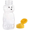 100 X Plastic Honey Bear Bottle Squeeze Bear Cup Flip Top Lid Jar 325GM/249ml - Ozee beekeeping Supplies