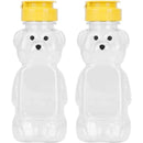 100 X Plastic Honey Bear Bottle Squeeze Bear Cup Flip Top Lid Jar 325GM/249ml - Ozee beekeeping Supplies