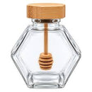 220ml Glass Honey Jars with Wooden Honey Spoons & Lids – Honey Packaging & Gift Jars