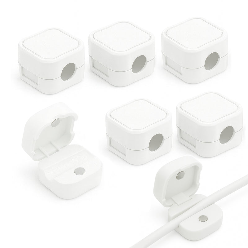 6 Pack Magnetic Cable Clips, Cord Organizer, Adhesive Desk Cable Management, Cab
