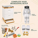 Complete Beekeeping Starter Kit – 10 Frame Assembled 2 Storey Beehive, Premium 3-Layer Mesh Suit, Gloves & Frame Options