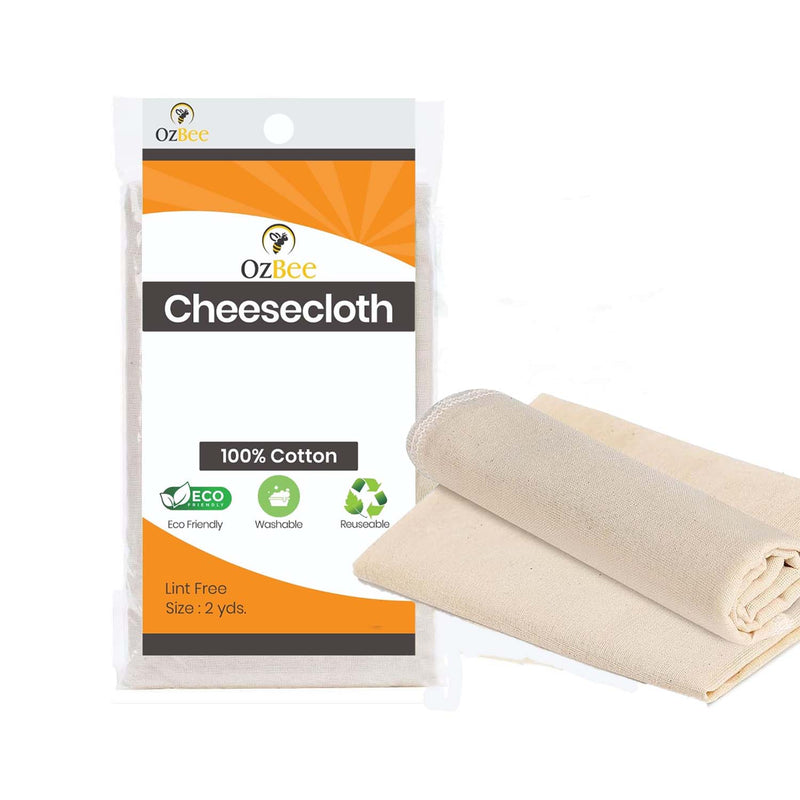 Cheesecloth – Grade 90 – 2 Yards |Cheese Milk Food Grade Reusable Muslin Filter