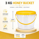 3kg, 2.2L Honey Buckets with Tamper Evident Seal Bucket with Lid – Food Grade Honey Container - Ozee beekeeping Supplies