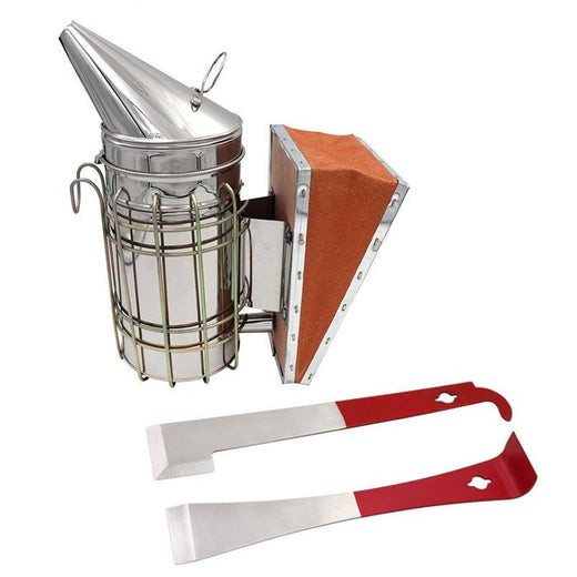 3Pcs Bee Hive Smoker J Hook Hive Tool Kit - Ozee beekeeping Supplies