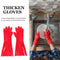 PVC Work Safety Glove Red 45cm Oil Chemical Resistant Dipped Durable Sanded