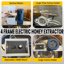 4 Frame Electric Honey Extractor Stainless Steel with Bottom Honey Gate