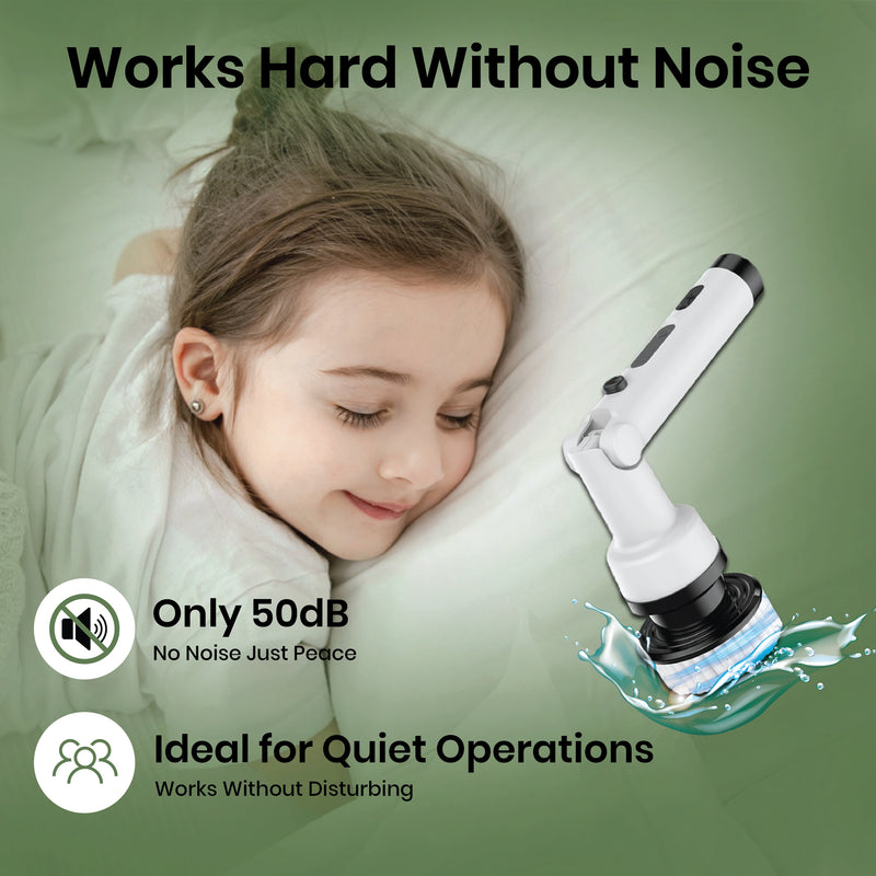 Cordless Electric Spin Scrubber Turbo Scrub Cleaning Brushes Chargeable Bathroom