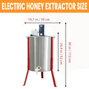 4 Frame Electric Honey Extractor Stainless Steel with Bottom Honey Gate