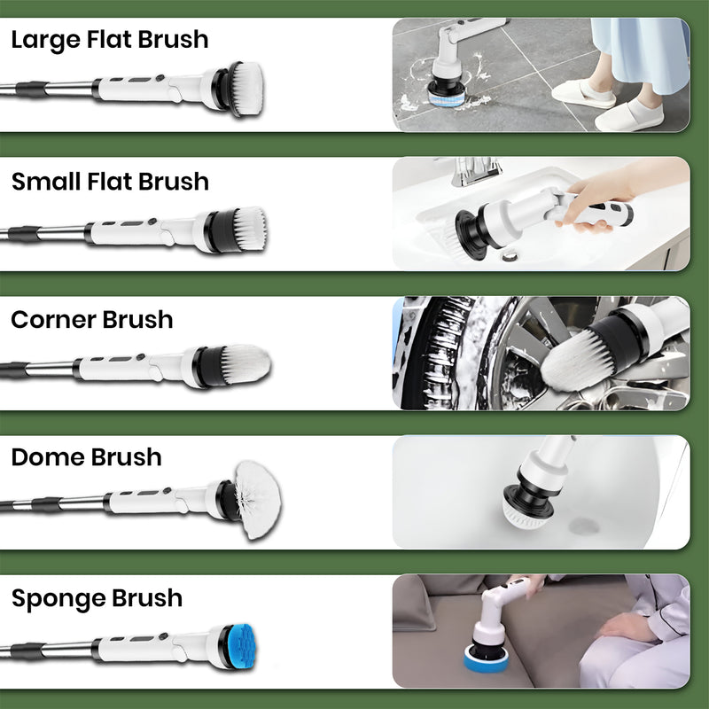Cordless Electric Spin Scrubber Turbo Scrub Cleaning Brushes Chargeable Bathroom