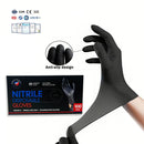 Black Nitrile Disposable Gloves – Powder Free, Latex Free, Heavy Duty Industrial & Food Safe Gloves 500 PCs