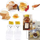 100 x Plastic Honey Bear Bottle Squeeze Bear Cup Flip Top Lid Jar 325GM/249ml