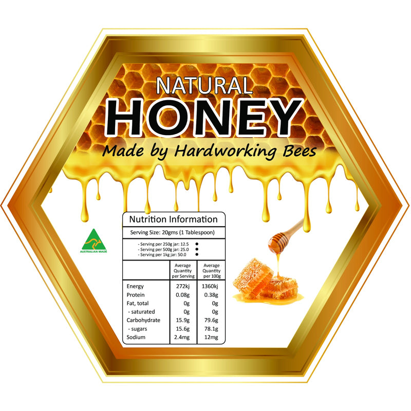 Hexagonal Honey Jar Labels