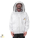 Beekeeping Cotton Jacket With Hood Style Veil Protective Gear - Ozee beekeeping Supplies