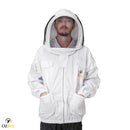 Beekeeping Cotton Jacket With Hood Style Veil Protective Gear - Ozee beekeeping Supplies