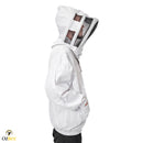 Beekeeping Cotton Jacket With Hood Style Veil Protective Gear - Ozee beekeeping Supplies