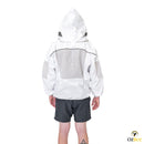 Beekeeping Bee Cotton Semi Ventilated Jacket With Hood Style Veil Protective Gear - Ozee beekeeping Supplies