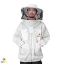 Beekeeping Bee Jacket 2 Layer Mesh Round Head Ultra Light Jacket Protective Equipment - Ozee beekeeping Supplies