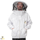 Beekeeping Bee Jacket Standard Cotton Jacket With Round Head Veil Protective Gear - Ozee beekeeping Supplies