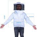 Beekeeping Bee Jacket Standard Cotton Jacket With Round Head Veil Protective Gear - Ozee beekeeping Supplies
