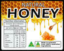 HONEY CONTAINER JARS NUTRITION LABEL