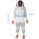 OZBEE Beekeeping Suit Premium 3 Layer Mesh Ultra Cool Ventilated Hoodie Veil Beekeeping Protective Gear - Ozee beekeeping Supplies