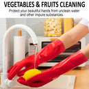 PVC Work Safety Glove Red 45cm Oil Chemical Resistant Dipped Durable Sanded - Ozee beekeeping Supplies