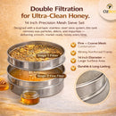 Stainless Steel Double-layer Bee Honey Sieve Filtration, Strainer Honey Harvesting Tool 14cm Large