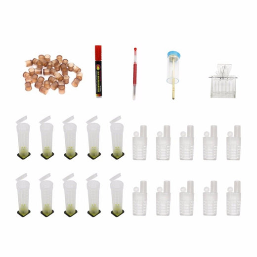 1 Set Queen Bee Cage, Bee Marker,Bee Larvae Insects Sticks, Queen Marking Cage for Queen Grafting - Ozee beekeeping Supplies