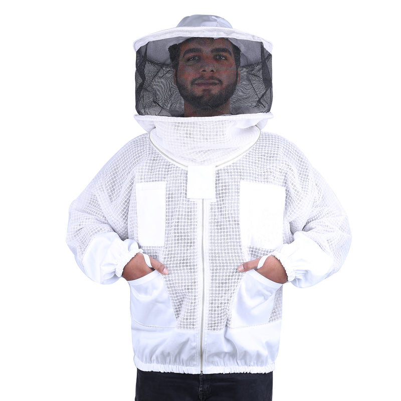 Beekeeping Bee Jacket 3 Layer Mesh Round Head Jacket Protective Equipment