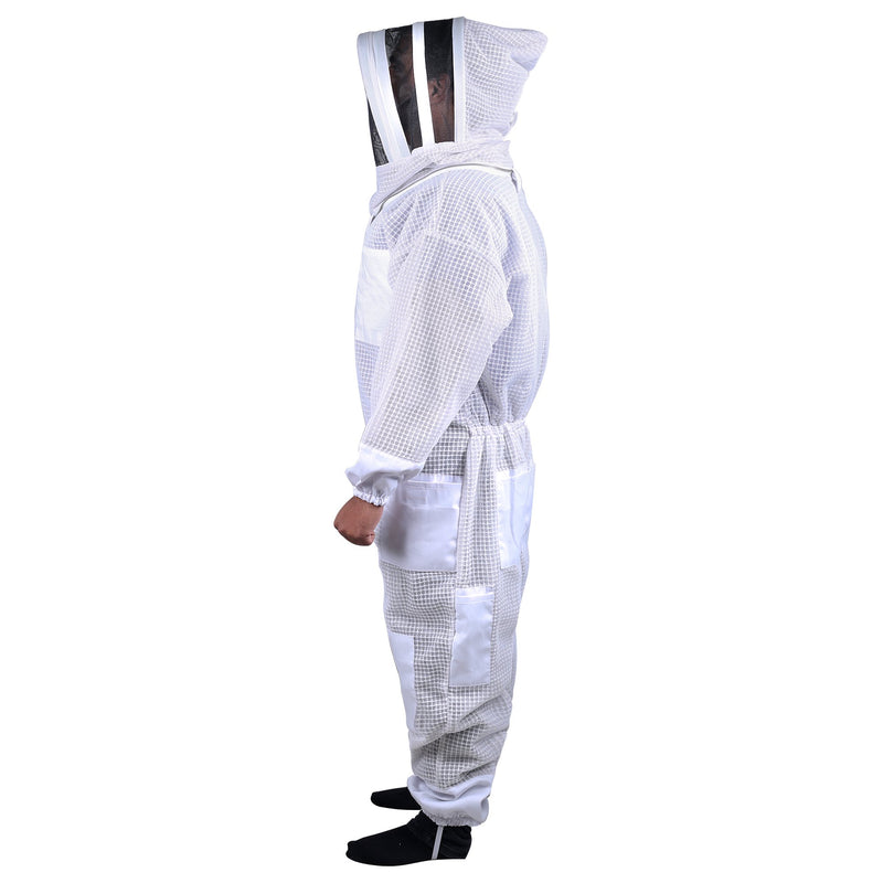 Beekeeping Starter Kit For Beekeepers With OZ Bee 3 Layer Mesh Ventilated Hoodie Style Suit Protective Gear