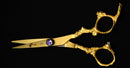 Full Body 24ct Gold Platted Scissor, Top of The Line Quality Especially designed for Professional Hair Cutting Salons. 6.5"
