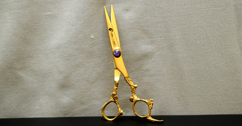 Full Body 24ct Gold Platted Scissor, Top of The Line Quality Especially designed for Professional Hair Cutting Salons. 6.5"