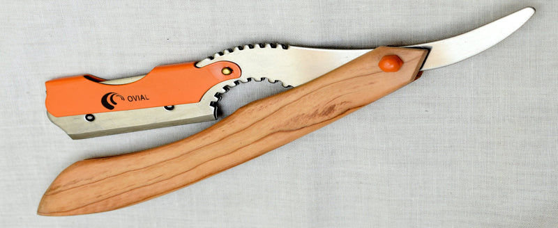 Orange Dragon with Wooden Handle Razor