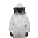 Beekeeping Starter Kit For Beekeepers With OZ Bee 2 Layer Mesh Ventilated Round Head Suit Protective Gear - Ozee beekeeping Supplies