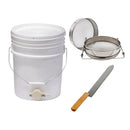 Honey Harvesting Knife Bucket 20 Ltr With Honey Gate, Double layer Filter sieve - Ozee beekeeping Supplies