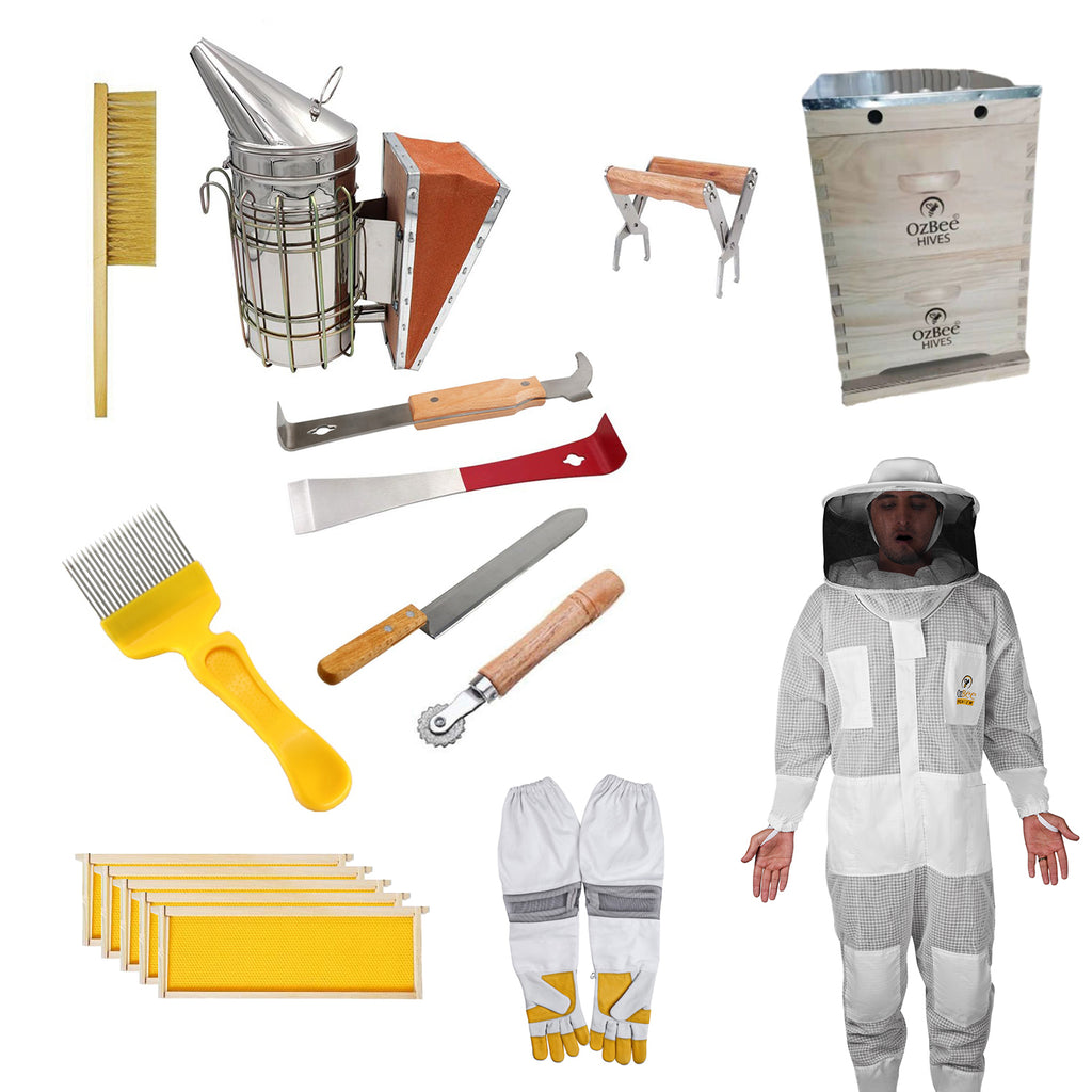 Beehive Starter Kit With Premium OZBEE Suit | OZ BEE – Ozee beekeeping ...