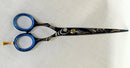Ovial - Plasma Navy Blue Embroidered Professional Stainless Steel Scissor 6.5" - Ozee beekeeping Supplies