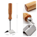 Queen Bee Stainless Steel Queen Excluder Cleaner with Wooden Handle - Ozee beekeeping Supplies