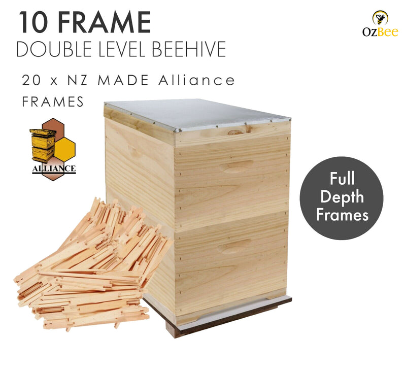 Beehive Full Depth Frames Bee Hive Box 10 Frame Size NZ Pine Alliance Wood ware