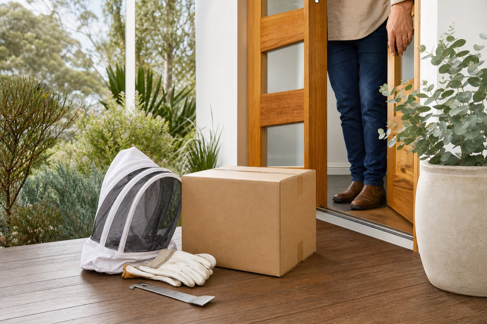 Beekeeping supplies delivered to an Australian customer's doorstep